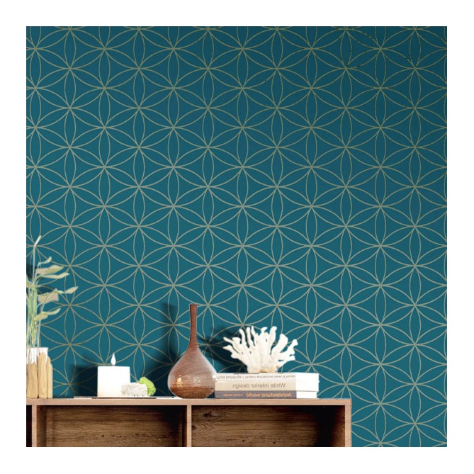 Papel Pintado Flor Geométrica - MASCO 04 | MURAKE - 80273