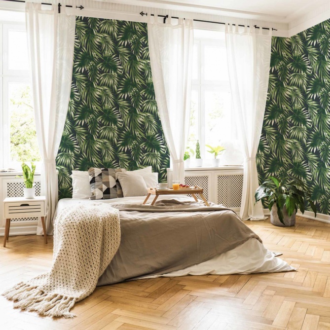 Papel Pintado Hoja de palma - FUKUI 01 | MURAKE - 45125