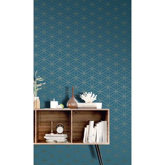 Papel Pintado Flor Geométrica - MASCO 04 | MURAKE - 80273