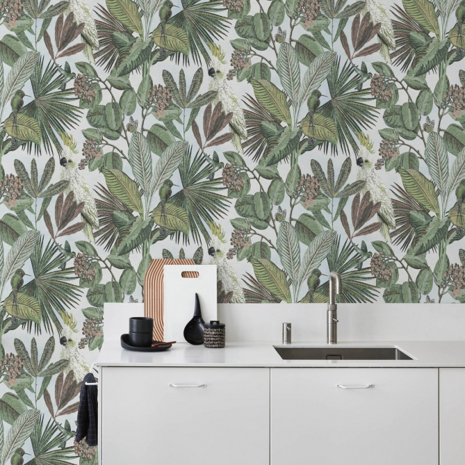 Papel Pintado Tropical|Cacatúas|Vegetación - KAKUT 03 | MURAKE - 102222