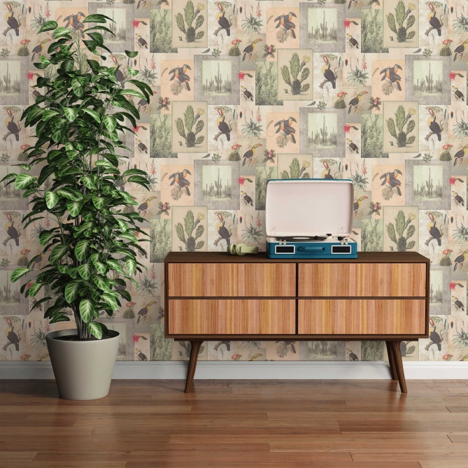 Papel Pintado Tucanes - LAGUNA  | MURAKE - 974631