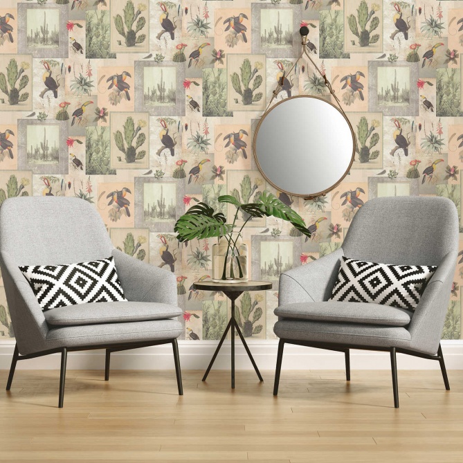 Papel Pintado Tucanes - LAGUNA  | MURAKE - 974631