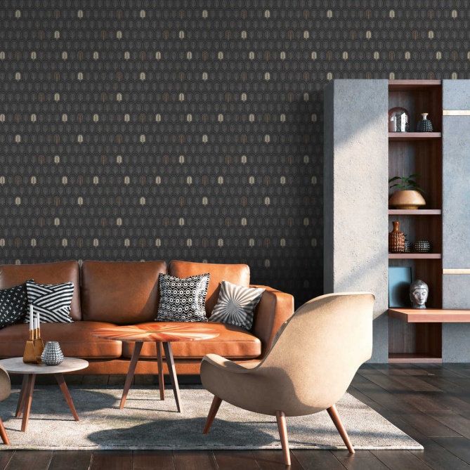 Papel Pintado Hoja Geométrica - FRAMURA 03 | MURAKE - 386733