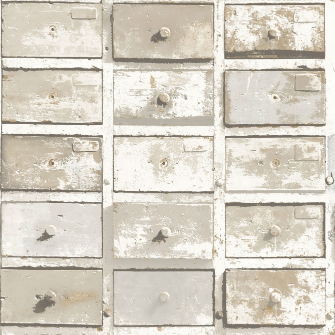 Papel Pintado Cajones Vintage - MASOKO 01 | MURAKE - 16116