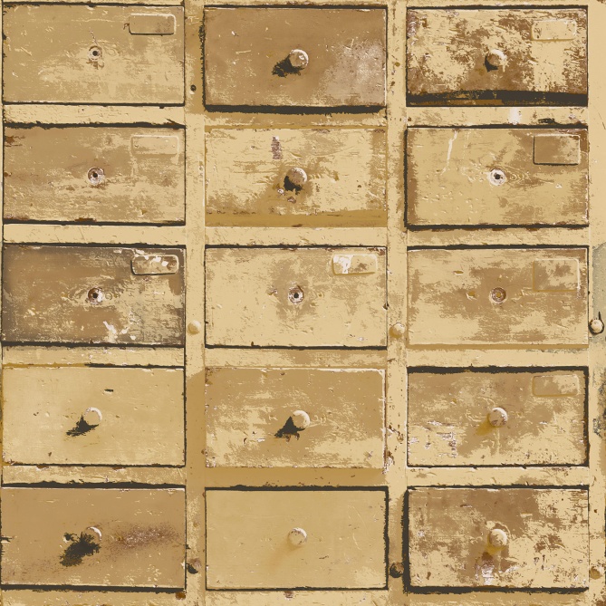 Papel Pintado Cajones Vintage - MASOKO 03 | MURAKE - 16118