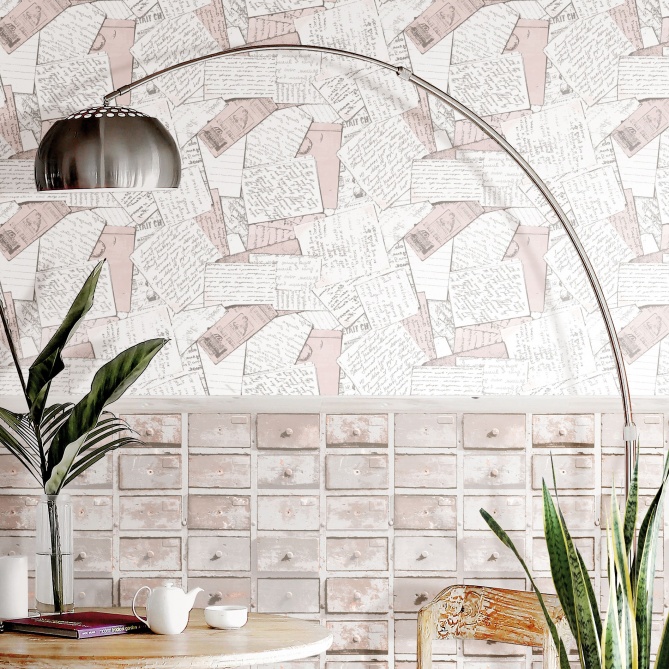 Papel Pintado Cartas Vintage - YANDIKO 03 | MURAKE - 16115