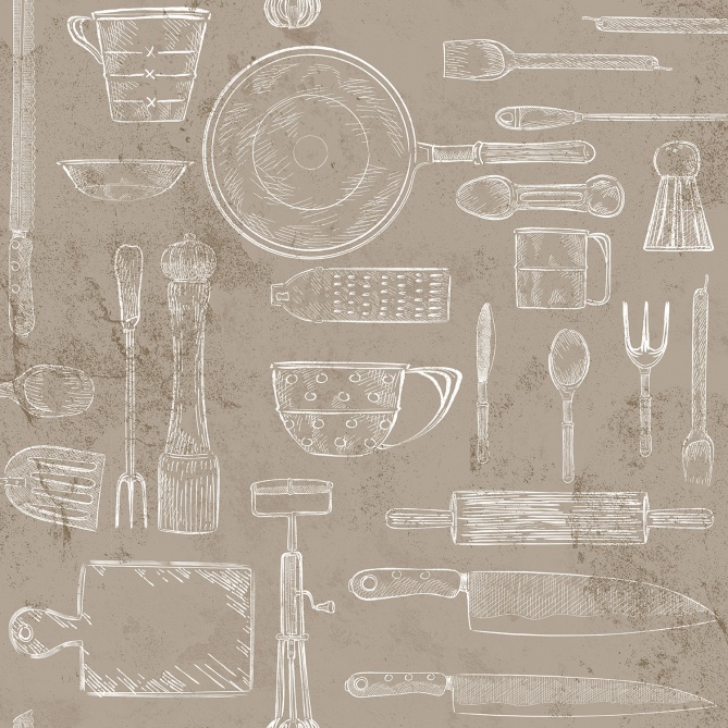 Papel Pintado Utensilios Cocina - GUTEKA 01 | MURAKE - 16141