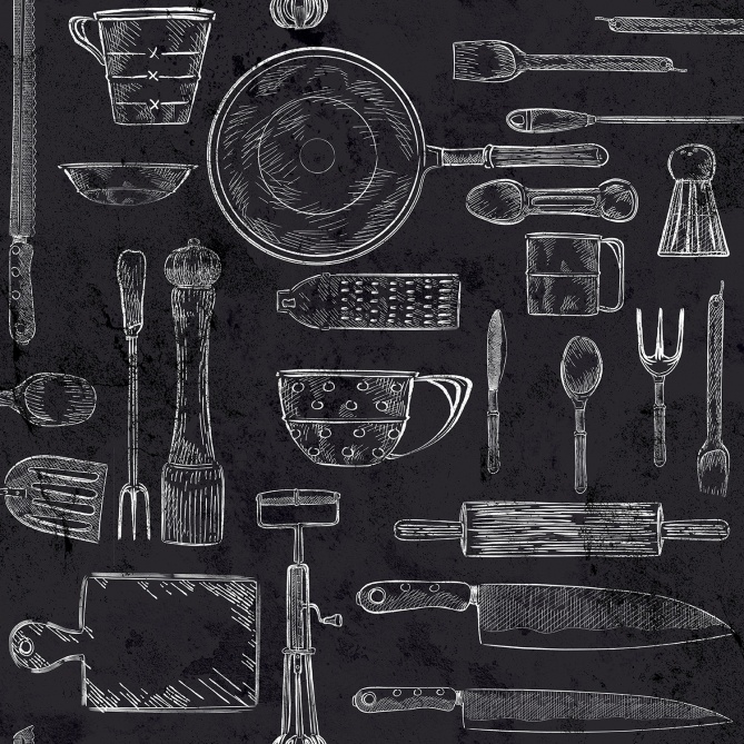 Papel Pintado Utensilios Cocina - GUTEKA 03 | MURAKE - 16143