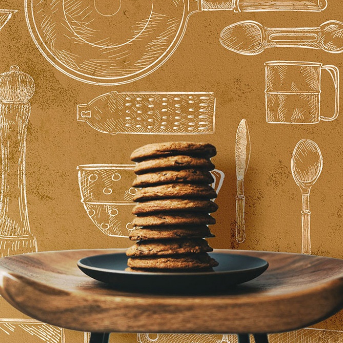 Papel Pintado Utensilios Cocina - GUTEKA 02 | MURAKE - 16142