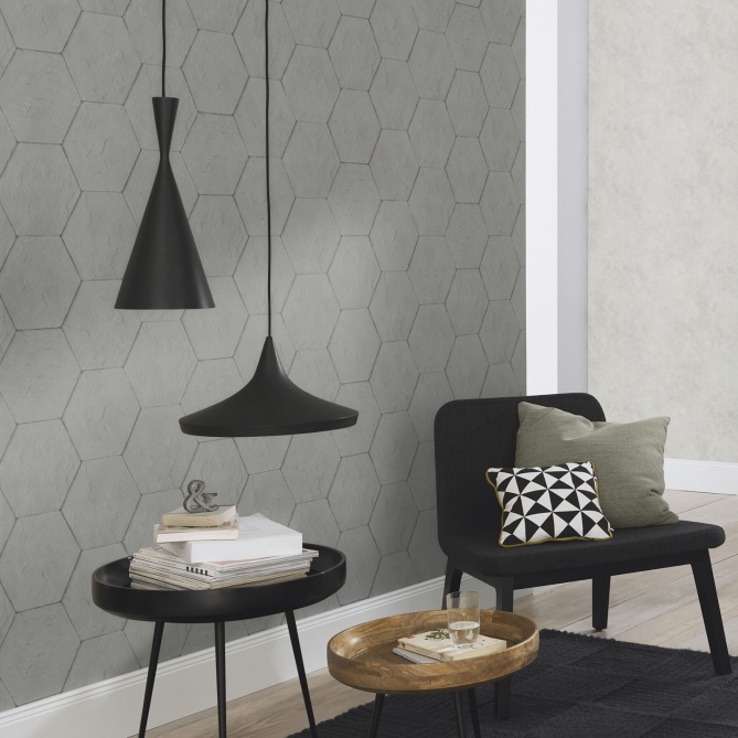 Papel Pintado Baldosas Hormigón - DOVER 02 | MURAKE - 17242