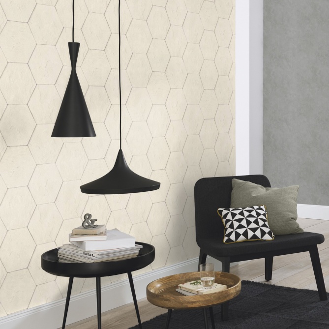 Papel Pintado Baldosas Hormigón - DOVER 01 | MURAKE - 17241