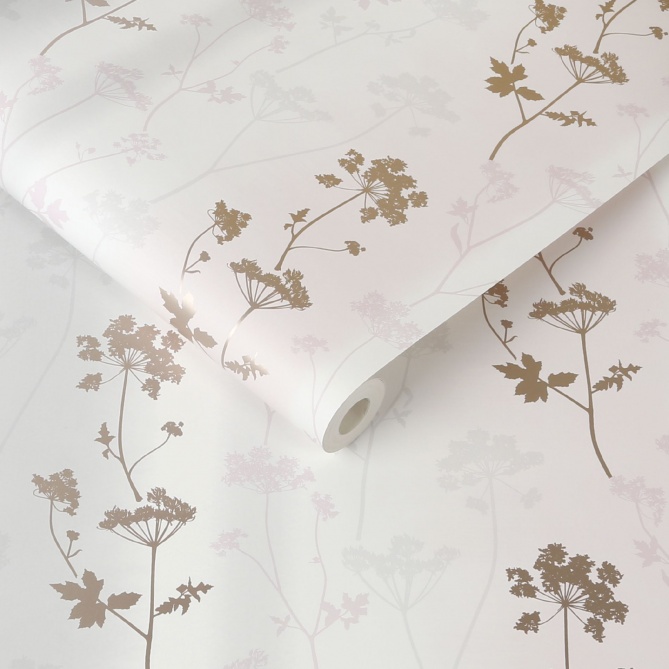 Papel Pintado Hojas sobre rayas difuminadas - LETWA 03 | MURAKE - 46013