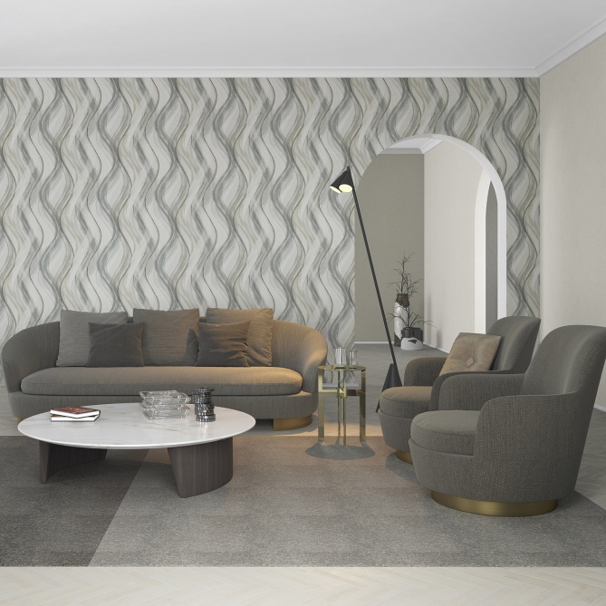 Papel Pintado Ondas - DRAVA 05 | MURAKE - 44235