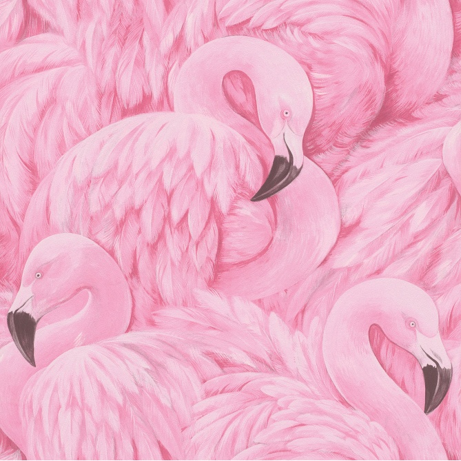 Papel Pintado Flamingos - DIFLAMSK  | MURAKE - 98702