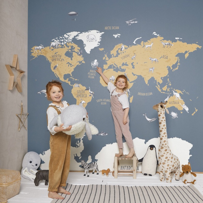 Mural Mapa del mundo - TERRARUM 01 | MURAKE - 23201