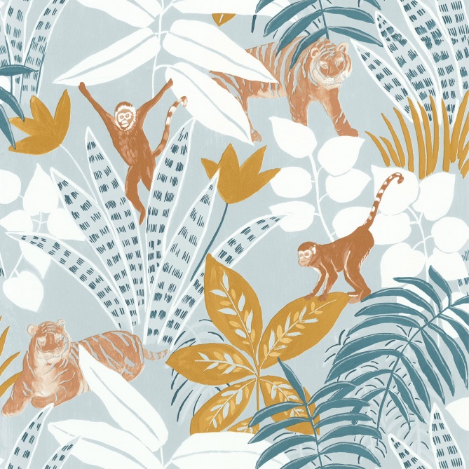 Papel Pintado Selva con animales - TUVARE 01 | MURAKE - 61201