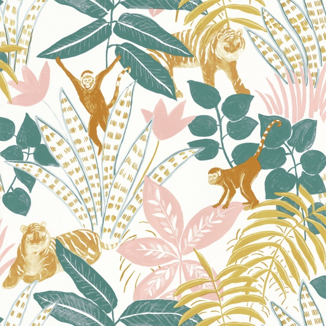 Papel Pintado Selva con animales - TUVARE 03 | MURAKE - 61203