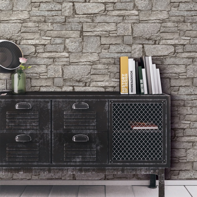 Papel Pintado Muro de piedra - TIMBO 394002 | MURAKE - 394002