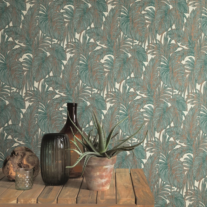 Papel Pintado Hoja Banano - CAMPECHE 101459 | MURAKE - 101459