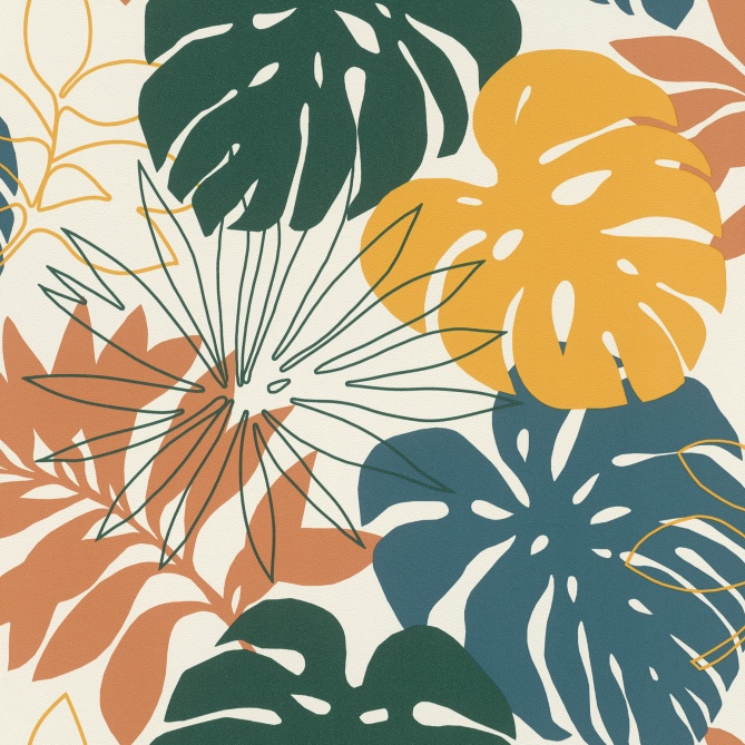 Papel Pintado Hojas coloridas - TIMERGA  | MURAKE - 765437