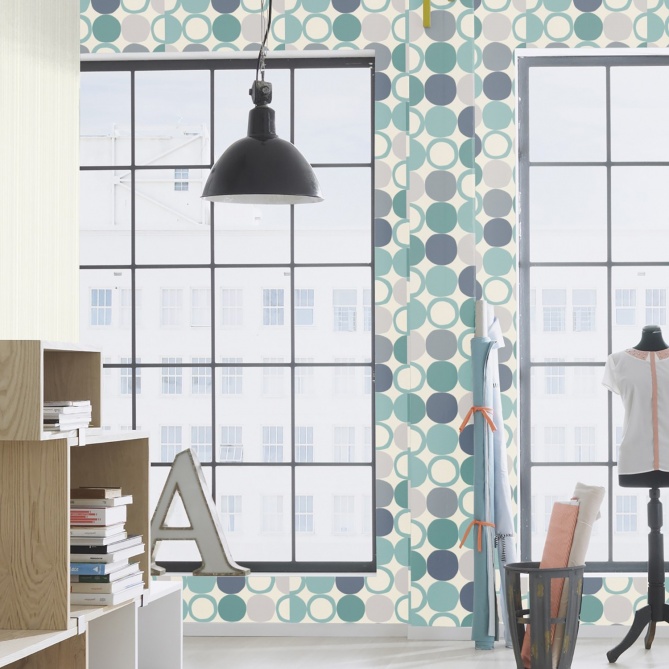 Papel Pintado Círculos - CIRCULOS RETRO 04 | MURAKE - 315080