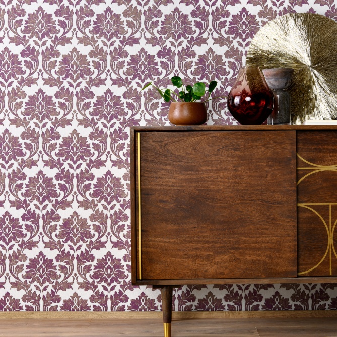 Papel Pintado Damasco - APRIKOT 02 | MURAKE - 70019