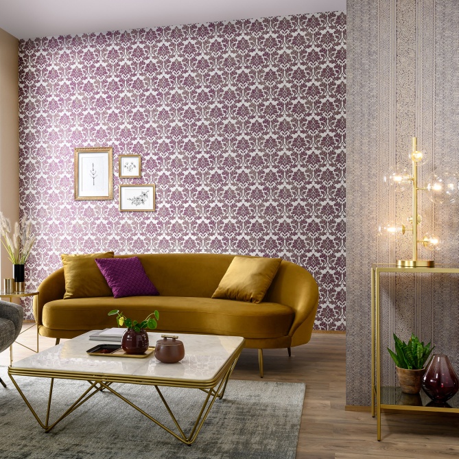 Papel Pintado Damasco - APRIKOT 02 | MURAKE - 70019