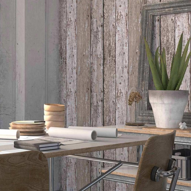 Papel Pintado Madera - LEOKS | MURAKE - 27371