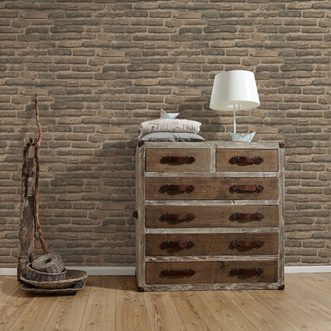 Papel Pintado Imitación Ladrillo - HEGOI 02 | MURAKE - 747032