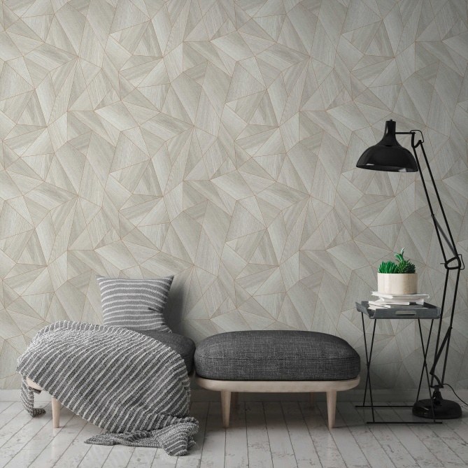 Papel Pintado Mosaico Madera - METRIC 02 | MURAKE - 331632