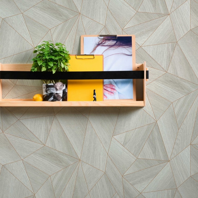 Papel Pintado Mosaico Madera - METRIC 02 | MURAKE - 331632