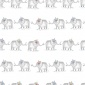 Papel Pintado Infantil Elefantes en fila - GAJAH 01 | MURAKE - 53305