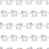 Papel Pintado Infantil Elefantes en fila - GAJAH 01 | MURAKE - 53305