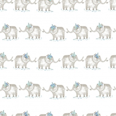Papel Pintado Infantil Elefantes en fila - GAJAH 02 | MURAKE - 53306