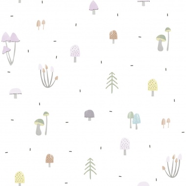 Papel Pintado Infantil Setas y Plantas del bosque - SOPP 01 | MURAKE - 53311