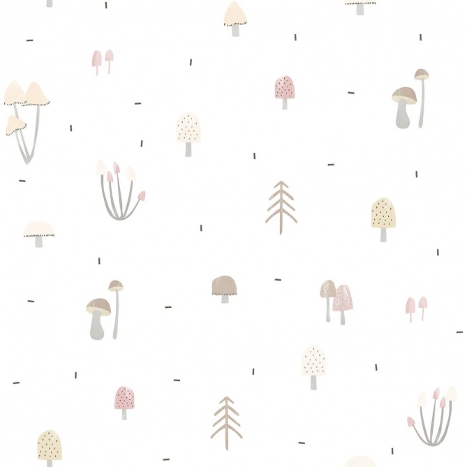 Papel Pintado Infantil Setas y Plantas del bosque - SOPP 02 | MURAKE - 53312