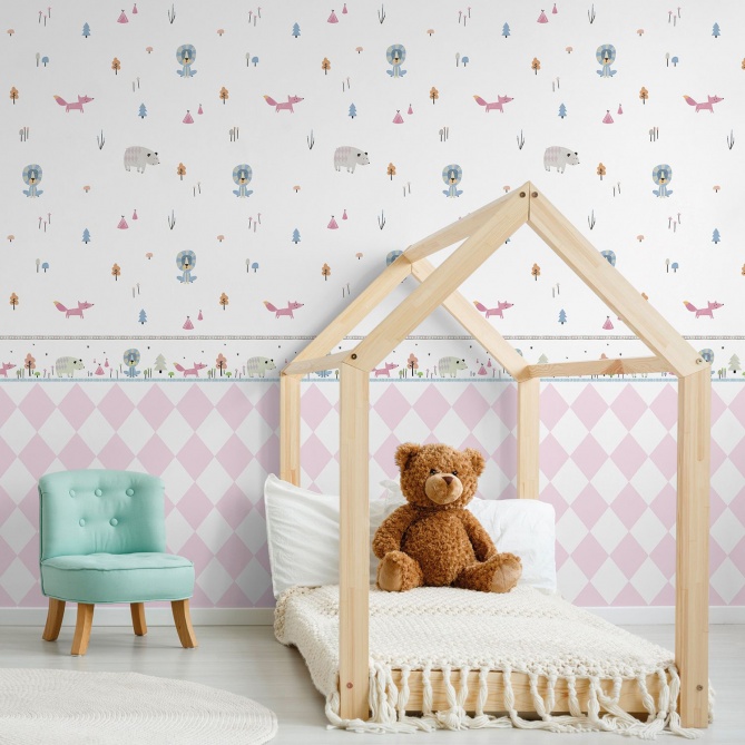 Papel Pintado Infantil Rombos - ROMBER 03 | MURAKE - 53332