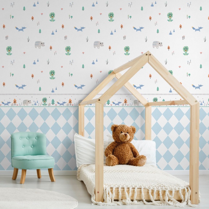 Papel Pintado Infantil Rombos - ROMBER 02 | MURAKE - 53331