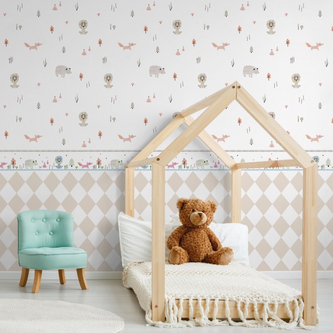 Papel Pintado Infantil Rombos - ROMBER 01 | MURAKE - 53330