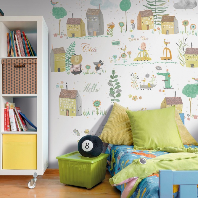 Mural Infantil Pueblo - HUS  | MURAKE - 53401