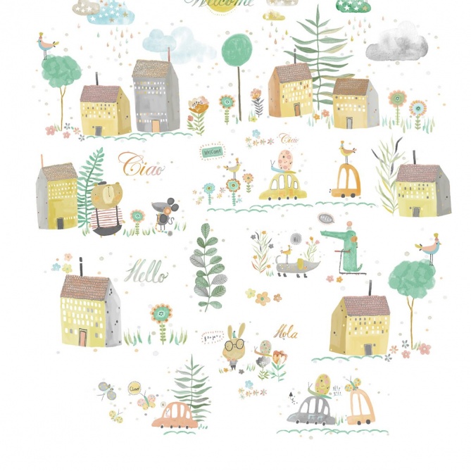 Mural Infantil Pueblo - HUS  | MURAKE - 53401