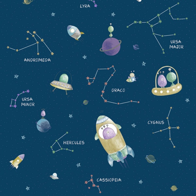 Mural Infantil Alienígenas - UZAY  | MURAKE - 53403