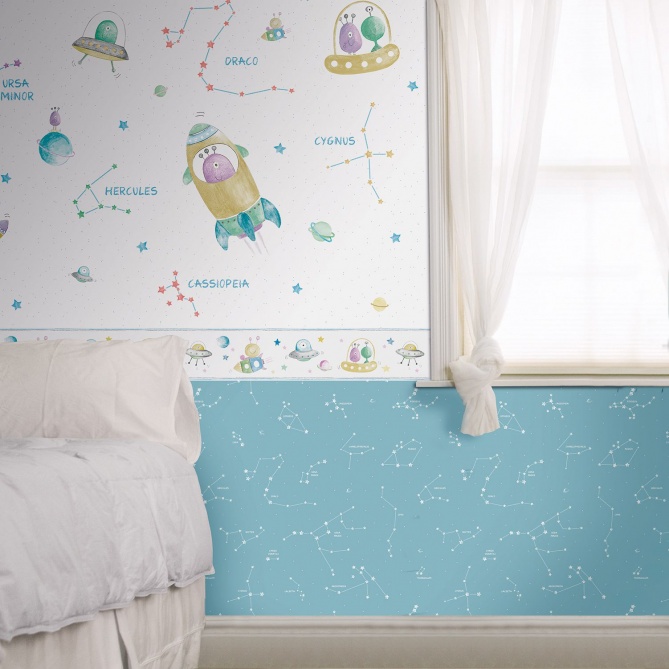 Mural Infantil Alienígenas - SEBAKA  | MURAKE - 53404