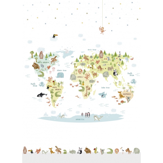 Mural Mapamundi - KARTOR 01 | MURAKE - 5501