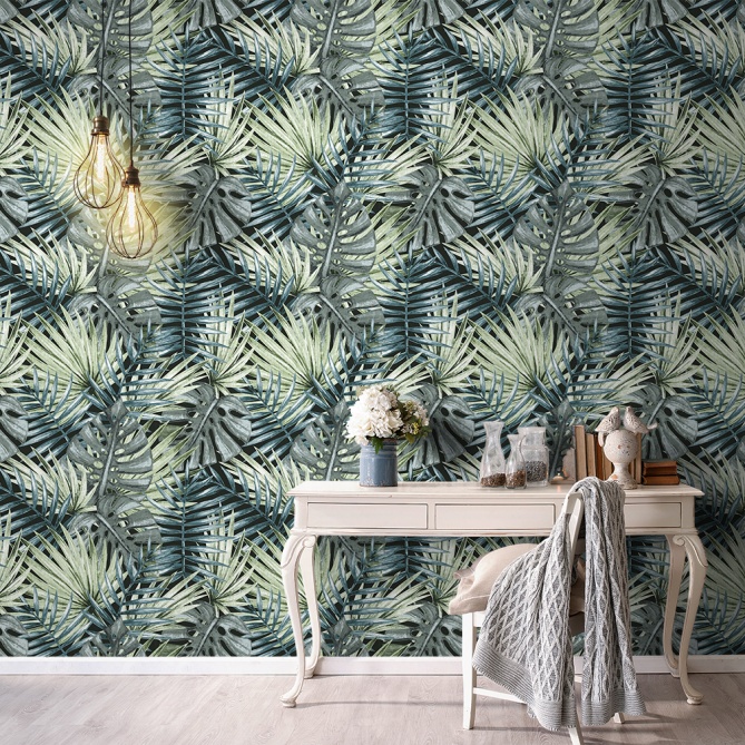 Papel Pintado Hojas de palma - KOBOKO 01 | MURAKE - 521011