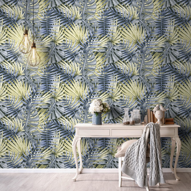 Papel Pintado Hojas de palma - KOBOKO 03 | MURAKE - 521013