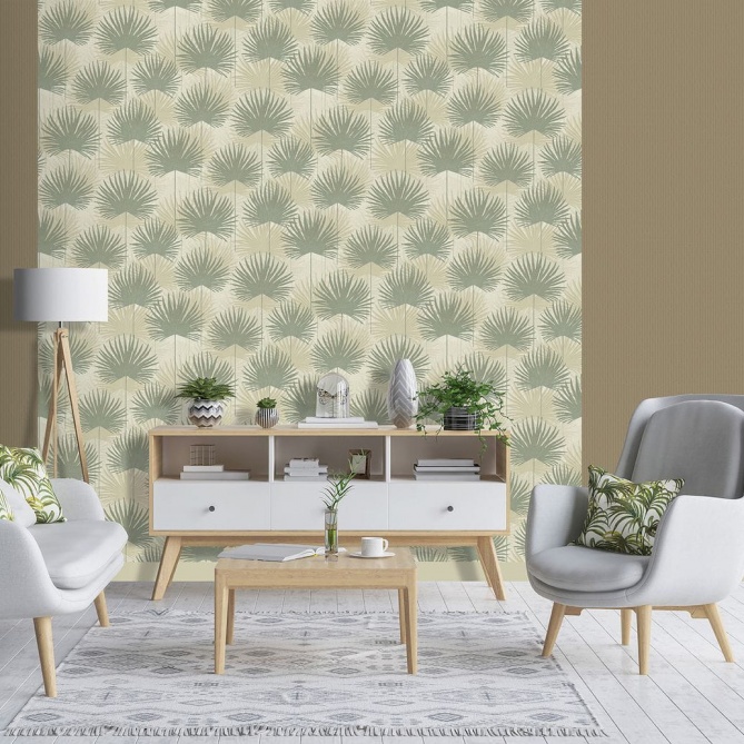 Papel Pintado Hojas Palmera - CORUM 02 | MURAKE - 87119