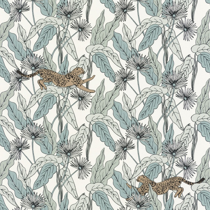 Papel Pintado Hojas y guepardos - LENGAU 01 | MURAKE - 512035