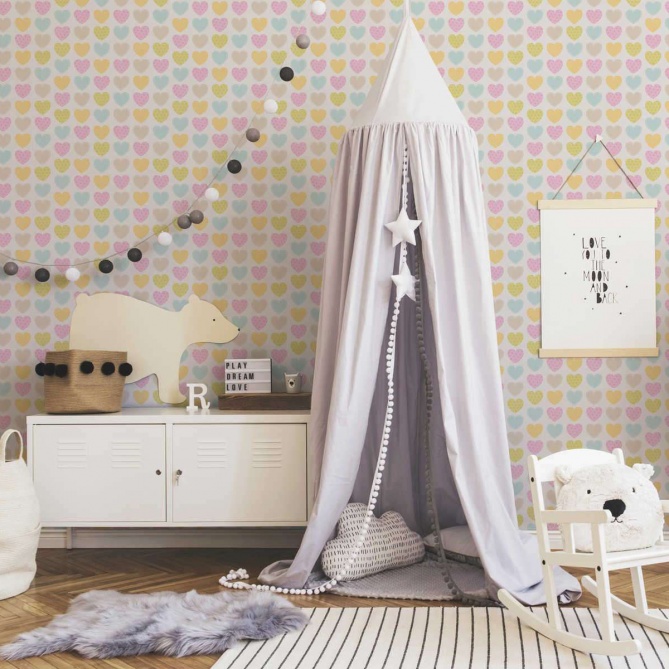 Papel Pintado Corazones - MIOYO  | MURAKE - 423366