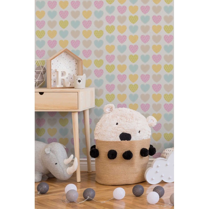 Papel Pintado Corazones - MIOYO  | MURAKE - 423366